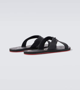 Christian Louboutin Loubi Cross rubber slides