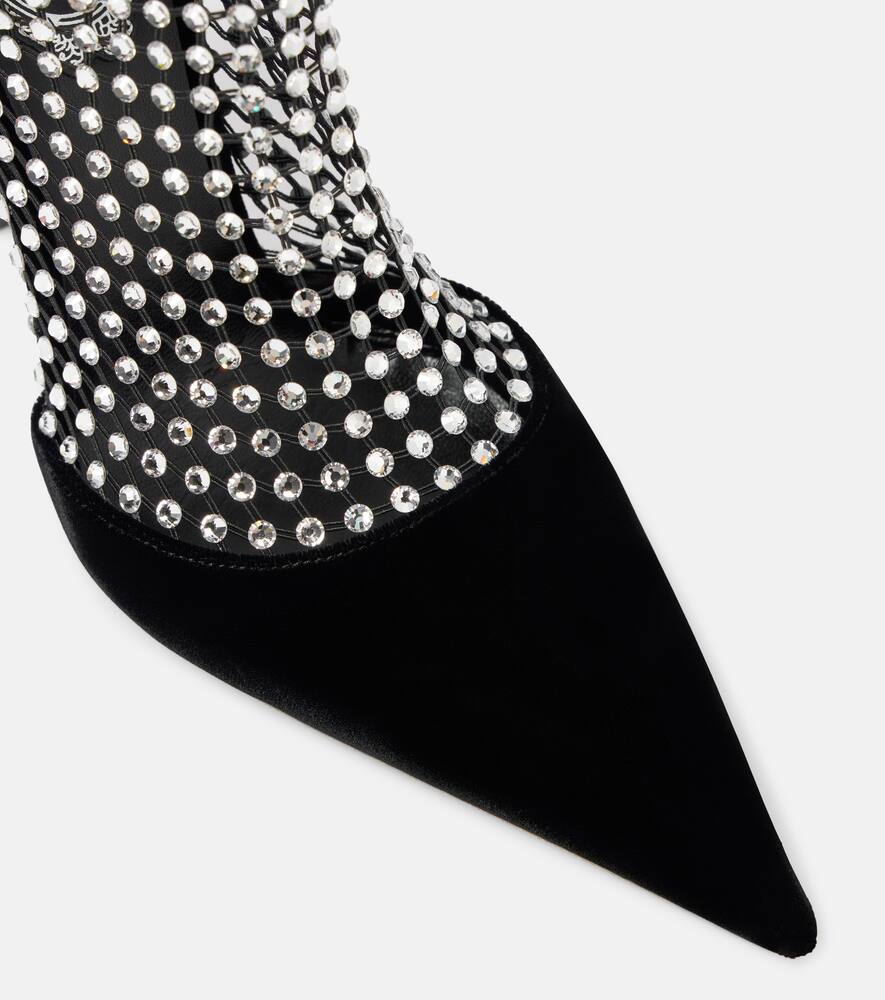 Rene Caovilla Galaxia embellished velvet ankle boots