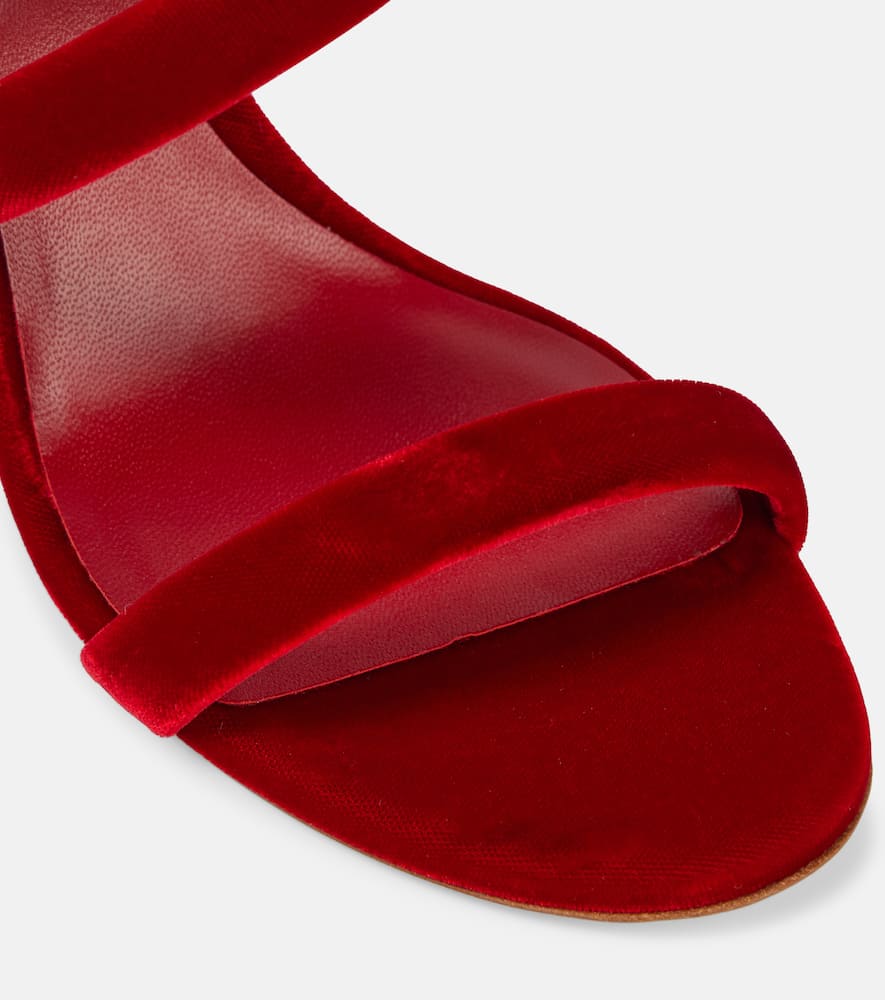Rene Caovilla Cleo 80 velvet sandals