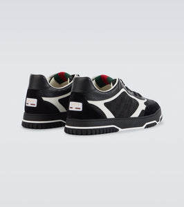 Gucci Re-Web GG Canvas leather-trimmed sneakers