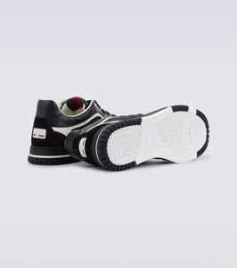 Gucci Re-Web GG Canvas leather-trimmed sneakers
