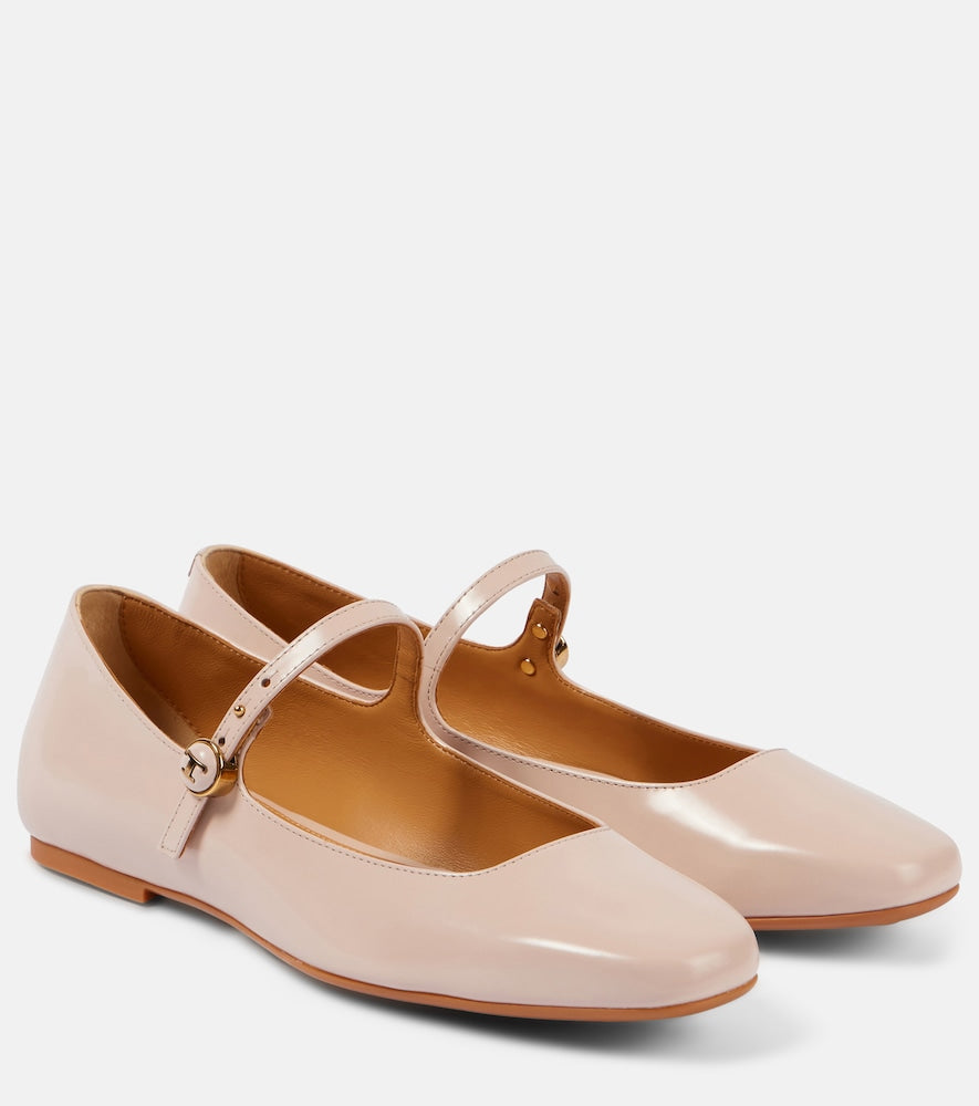 Tod's Polished leather Mary Jane flats - Tod's 抛光皮革玛丽珍平底鞋