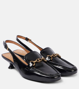 Tod's 35 leather slingback pumps