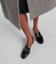 Tod's 35 leather slingback pumps