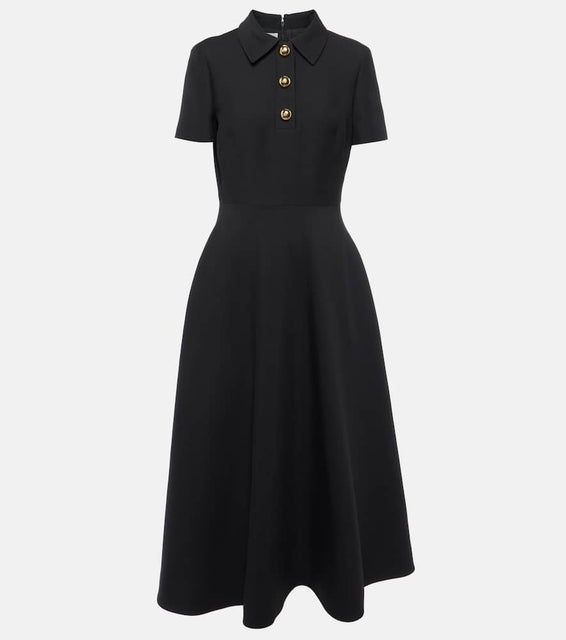 Valentino Crepe Couture A-line midi dress