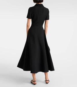 Valentino Crepe Couture A-line midi dress