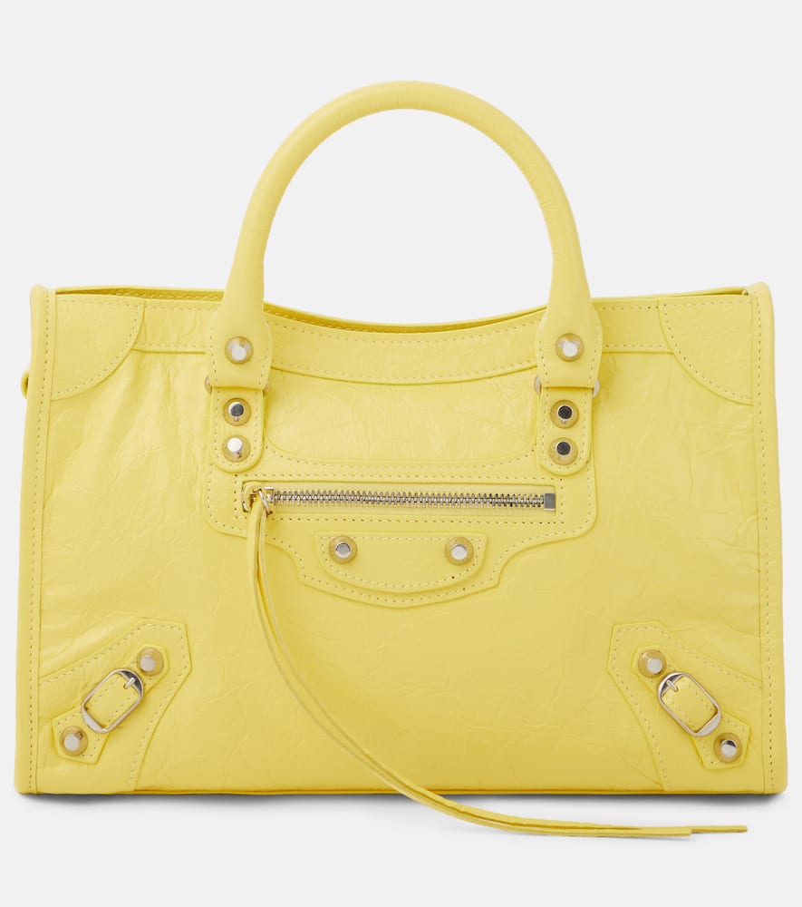Balenciaga Le City Small leather shoulder bag. Shop Balenciaga Shoulder Bags for women now.
