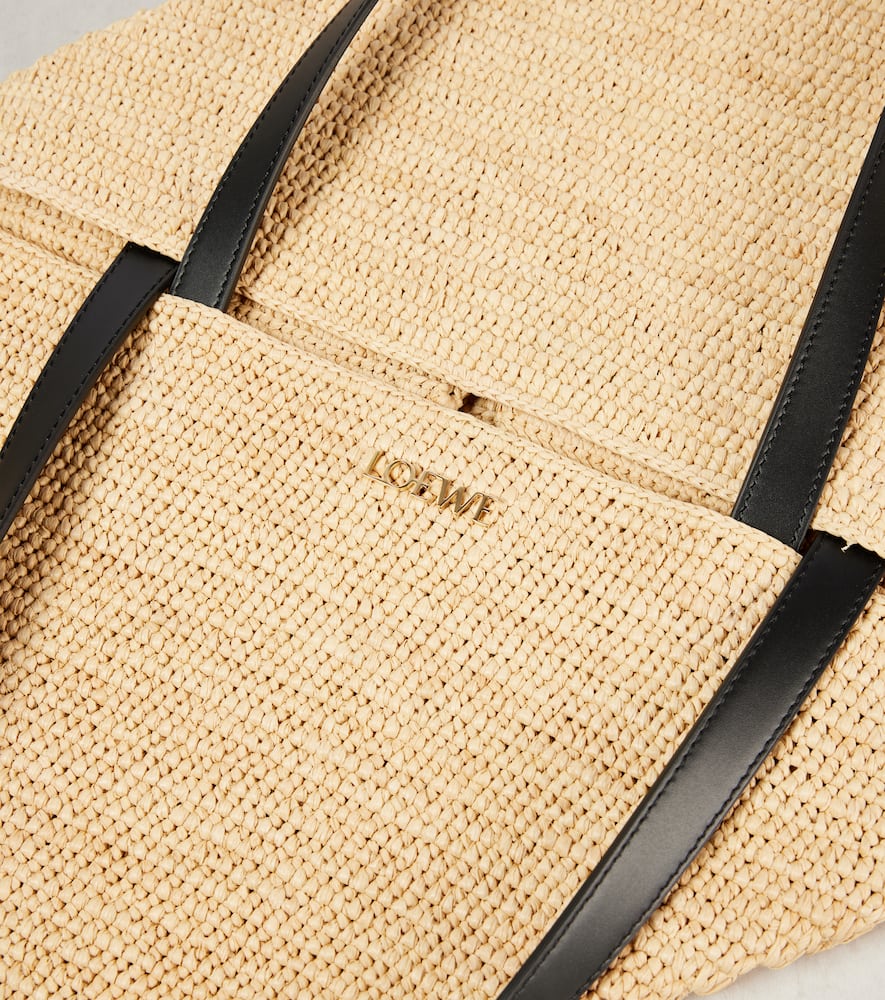 Loewe Paula's Ibiza Puzzle Fold XL raffia tote bag