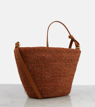 Loewe Slit Small raffia basket bag