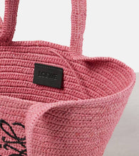 Loewe Elephant Small raffia basket bag