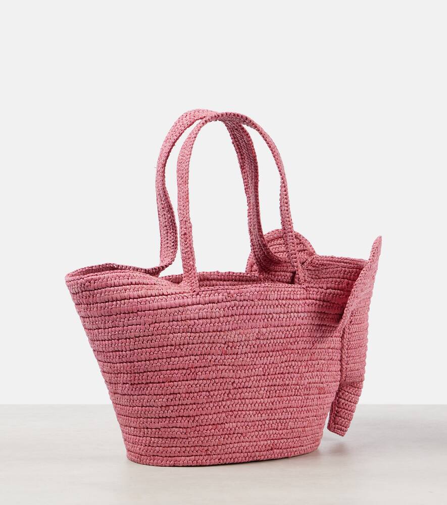 Loewe Elephant Small raffia basket bag