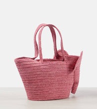 Loewe Elephant Small raffia basket bag