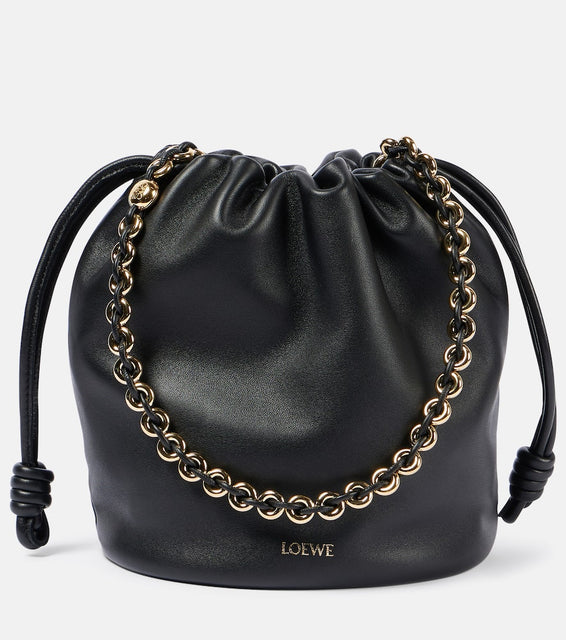 Loewe Flamenco Small leather bucket bag. Shop Loewe Shoulder Bags for women now.