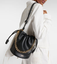 Loewe Flamenco Small leather bucket bag