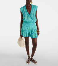 Poupette St Barth Estelle printed ruffled minidress