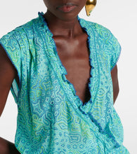 Poupette St Barth Estelle printed ruffled minidress