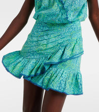 Poupette St Barth Estelle printed ruffled minidress