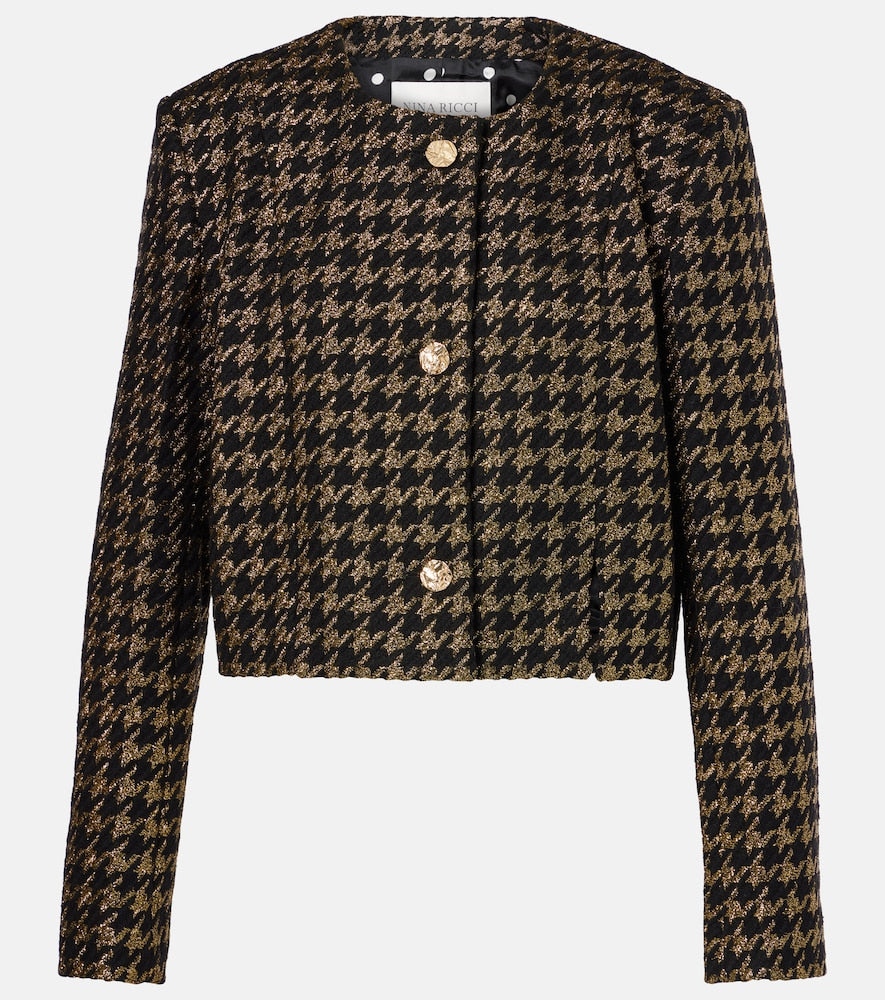 Nina Ricci Houndstooth  tweed jacket - Nina Ricci 千鸟格粗花呢外套