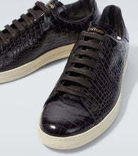 Tom Ford Warwick croc-effect leather sneakers