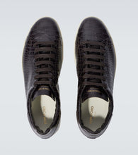 Tom Ford Warwick croc-effect leather sneakers