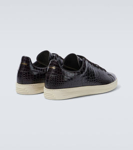 Tom Ford Warwick croc-effect leather sneakers