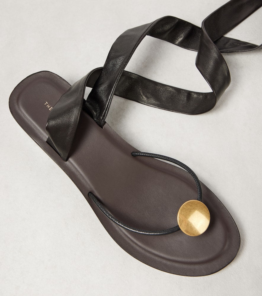 The Row Cord leather thong sandals