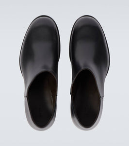 The Row Nobilis leather ankle boots