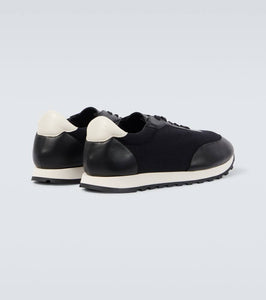 The Row Owen leather-trimmed sneakers