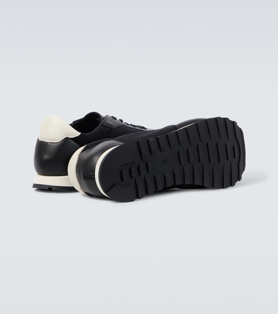 The Row Owen leather-trimmed sneakers