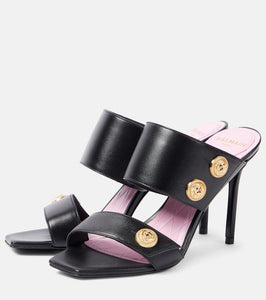 Balmain Eva 95 leather mules