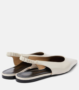 Proenza Schouler Spike leather slingback flats