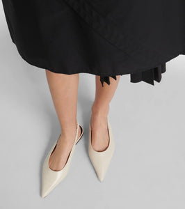 Proenza Schouler Spike leather slingback flats