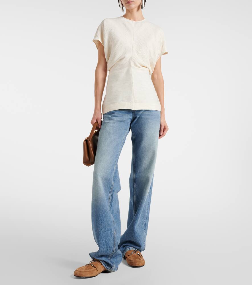 Proenza Schouler Monogram suede loafers