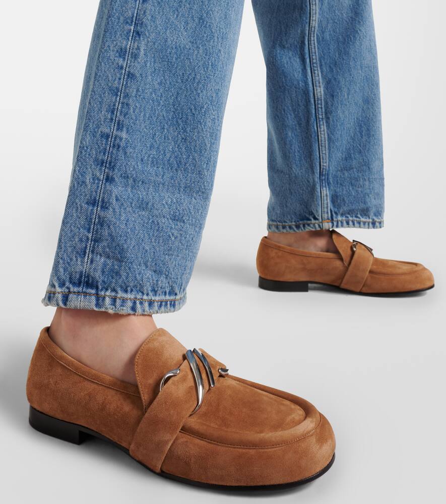 Proenza Schouler Monogram suede loafers