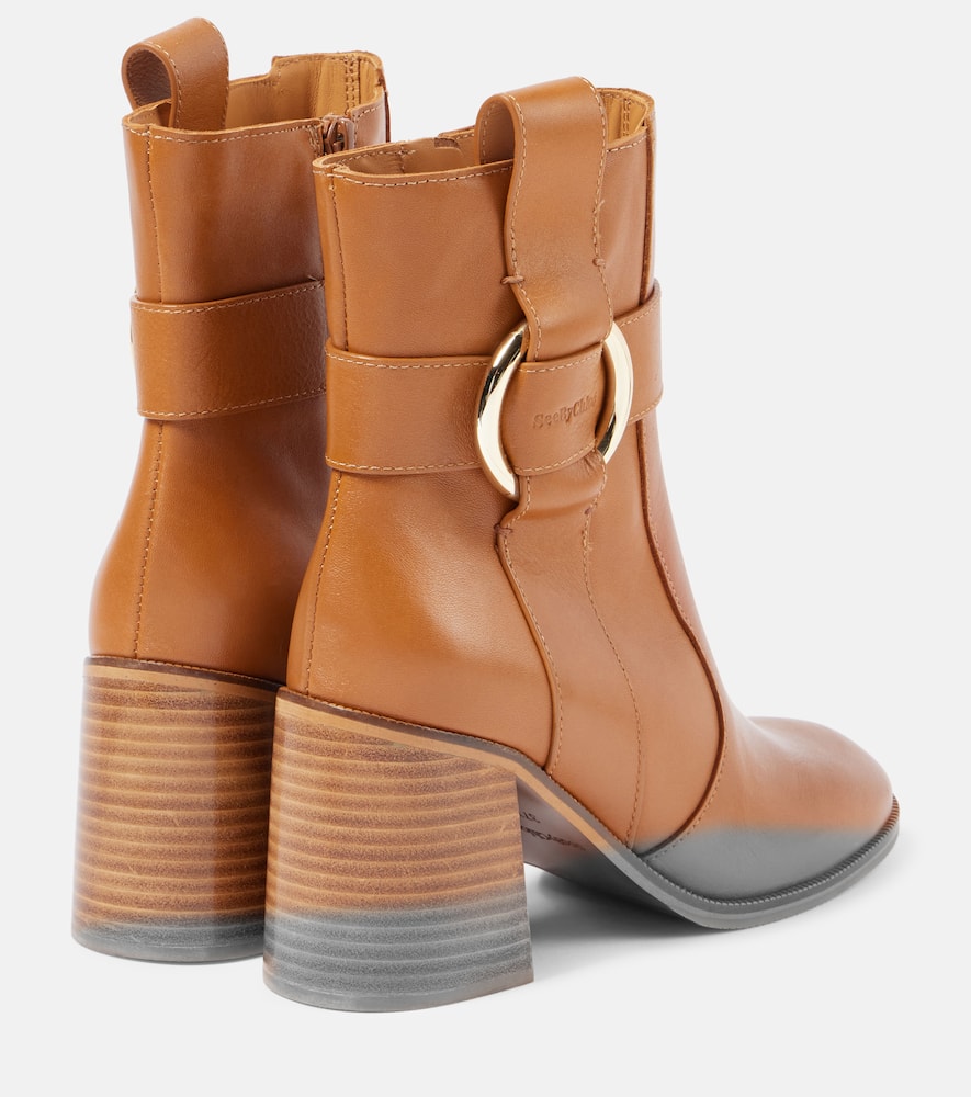 See By Chloe New Ring 80 leather ankle boots