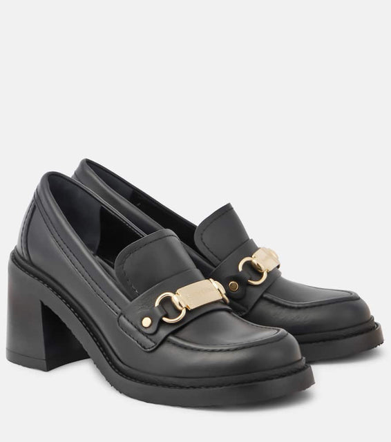 See By Chloe Signature 75 leather loafer pumps