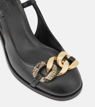 See By Chloe Chain Line leather slingback pumps