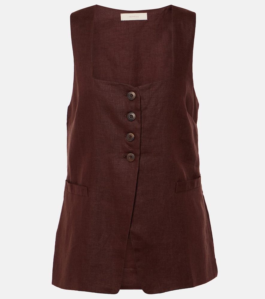 Faithfull Maya linen vest - Faithfull Maya 亚麻背心