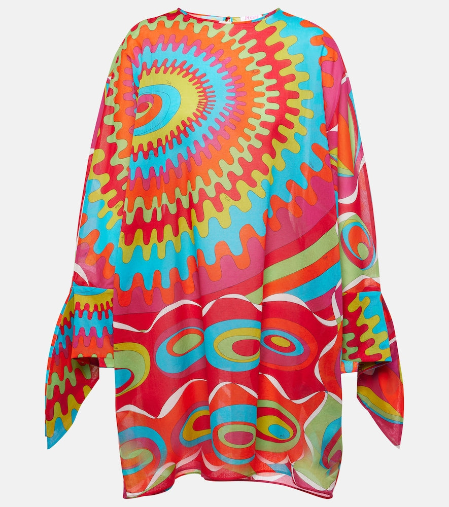 Pucci Bersaglio printed cotton kaftan. Pucci Bersaglio 印花棉质长罩衫裙