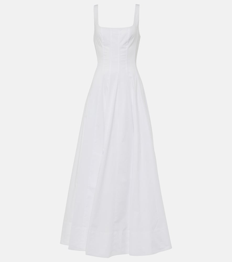 Staud Wells cotton poplin maxi dress. Staud Wells 棉质府绸长裙