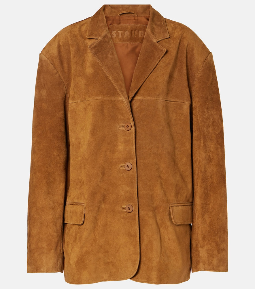 Staud Corrine single-breasted suede jacket - Staud Corrine 单排扣麂皮夹克