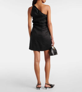 Faithfull Marga gathered linen minidress