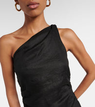 Faithfull Marga gathered linen minidress