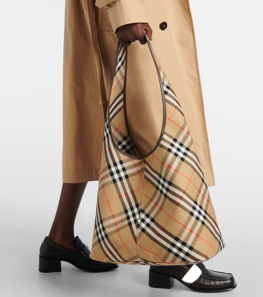 Burberry Burberry Check Small canvas tote bag