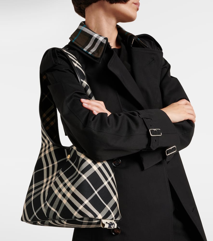 Burberry Check Small canvas tote bag