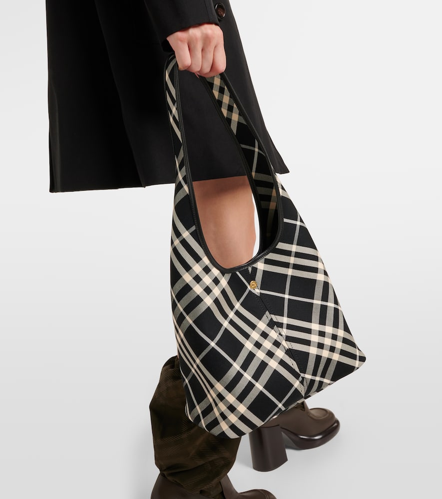 Burberry Check Small canvas tote bag