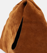 The Row Bindle Small suede tote bag