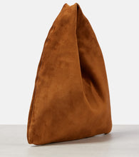 The Row Bindle Small suede tote bag
