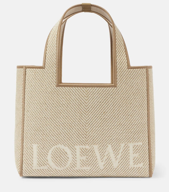 Loewe Loewe Font Small jacquard canvas shopper. Shop Loewe Top-Handle Bags for women now.