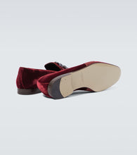 Manolo Blahnik Carlton embellished velvet loafers